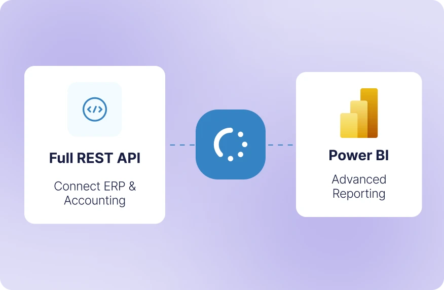 REST API for ERP and accounting connected to Power BI reporting