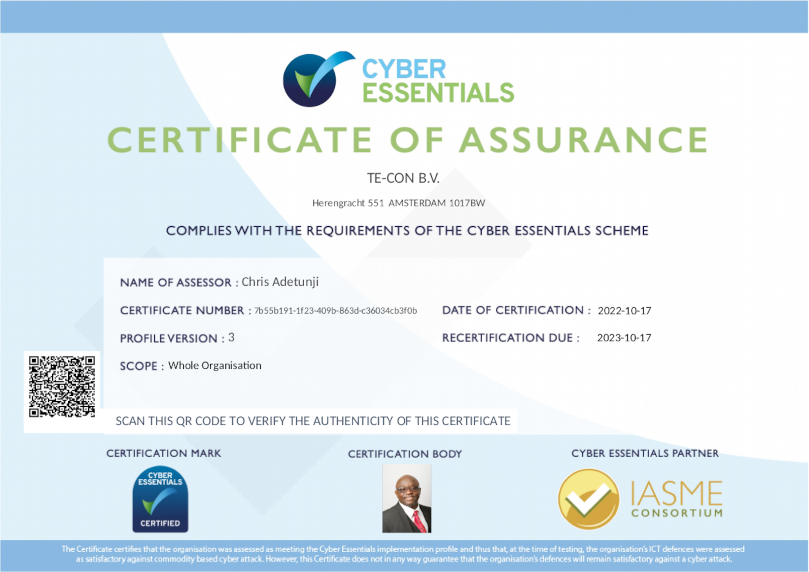 Certificate